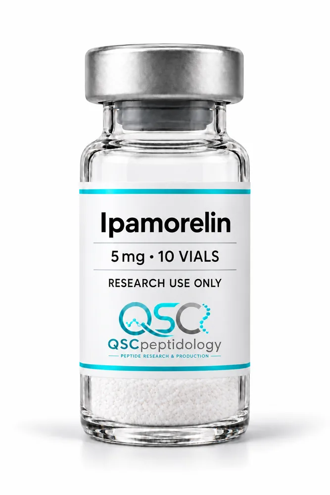 Ipamorelin 5mg (10 hettuglas pakkning) QSC Peptidology