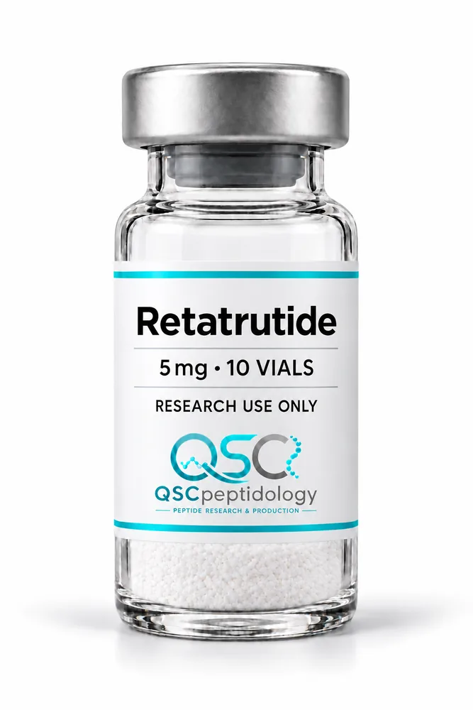 Retatrutide 5mg (10 hettuglas pakkning) QSC Peptidology